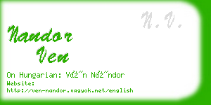 nandor ven business card